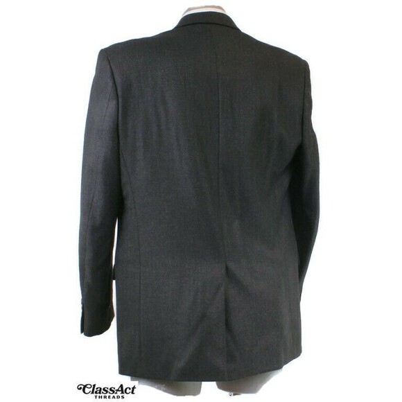 Chaps Sport Coat Men's Gray Checked Two Button Blazer Suit Jacket 42L - Picture 5 of 7